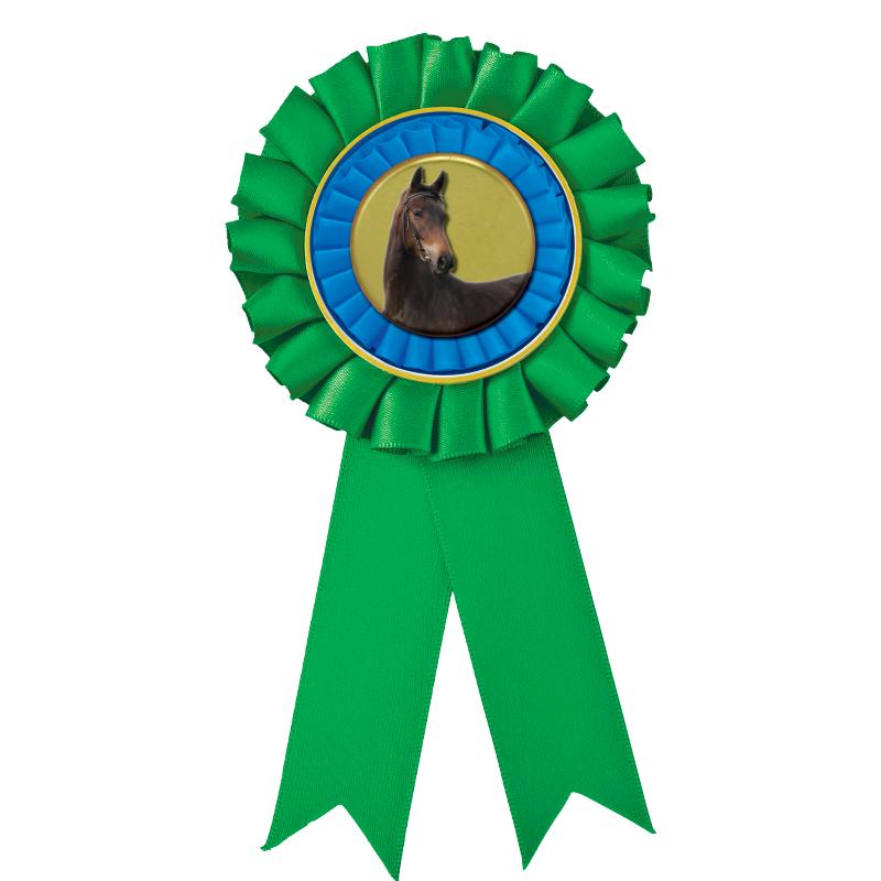 GREEN MYLAR ROSETTES