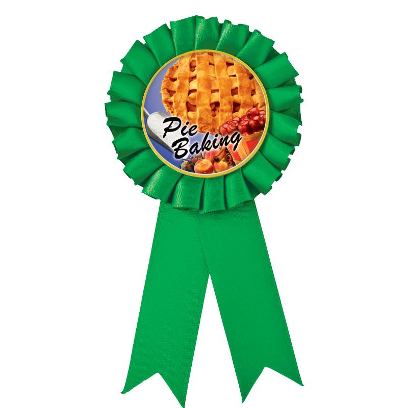 GREEN MYLAR ROSETTES