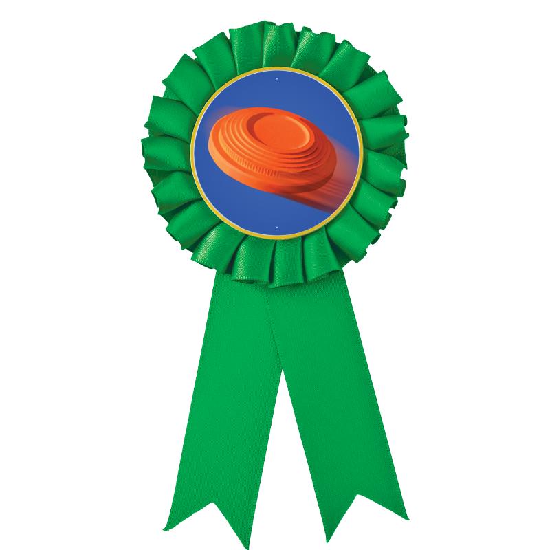 GREEN MYLAR ROSETTES