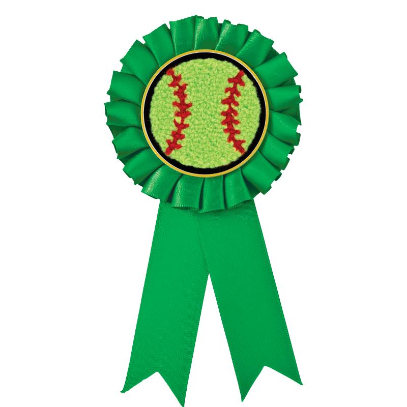 GREEN MYLAR ROSETTES