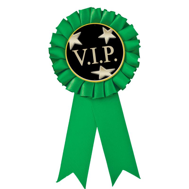GREEN MYLAR ROSETTES