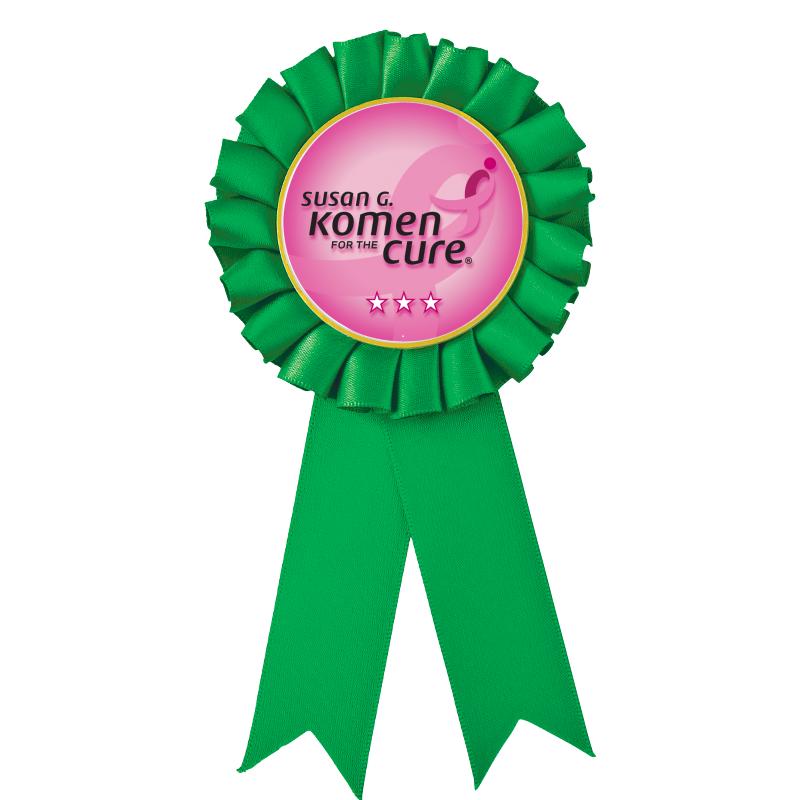 GREEN MYLAR ROSETTES