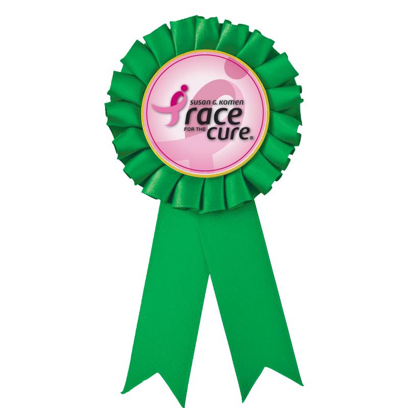 GREEN MYLAR ROSETTES