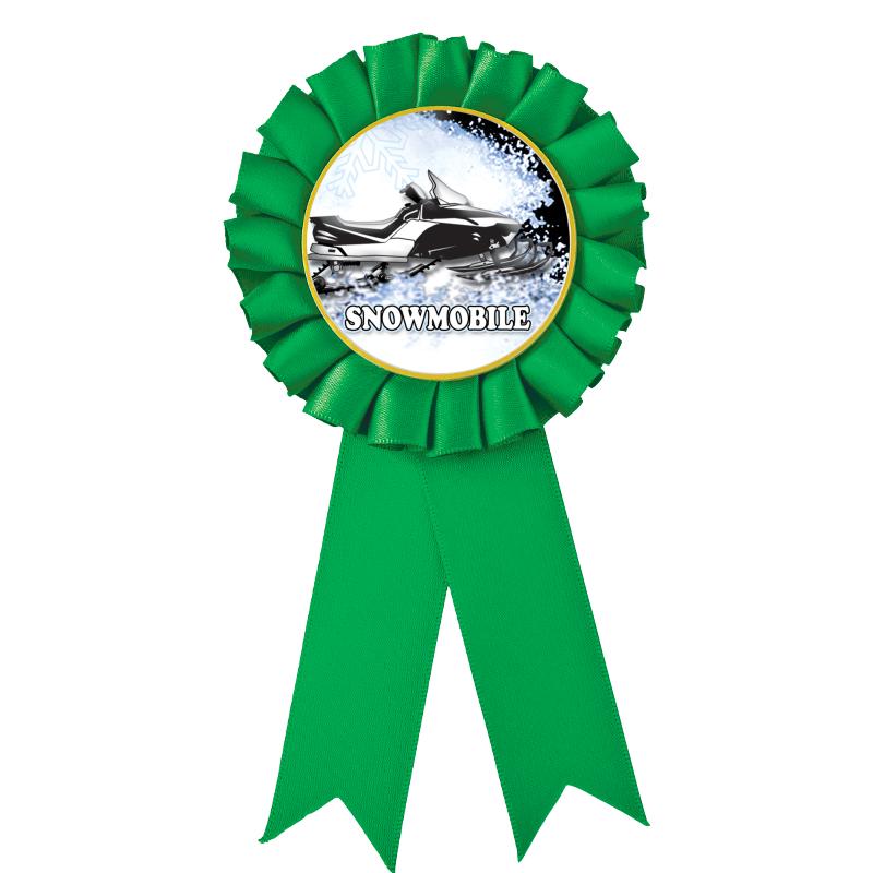 GREEN MYLAR ROSETTES