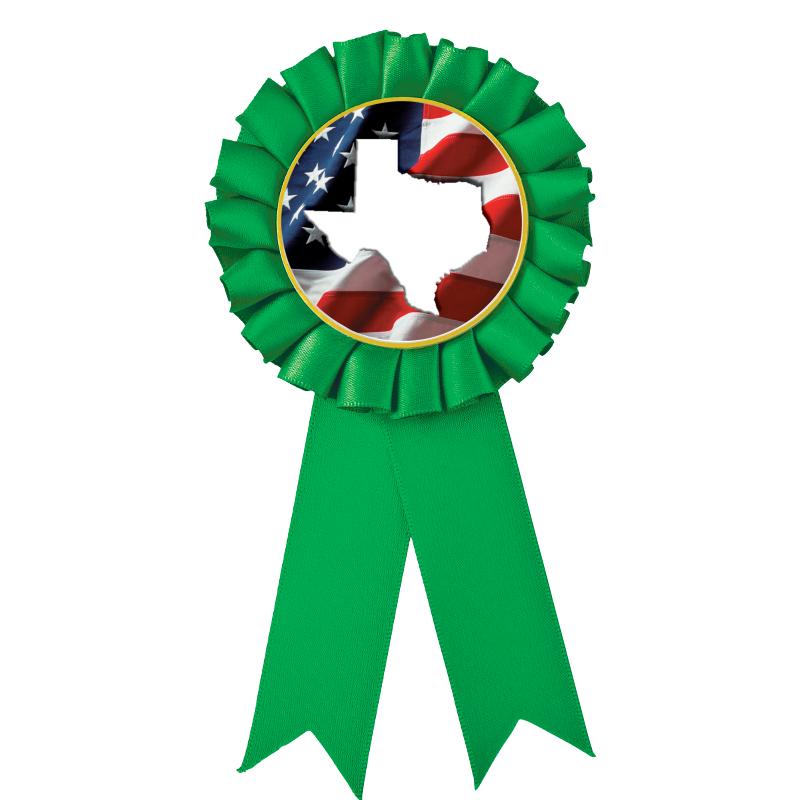 GREEN MYLAR ROSETTES