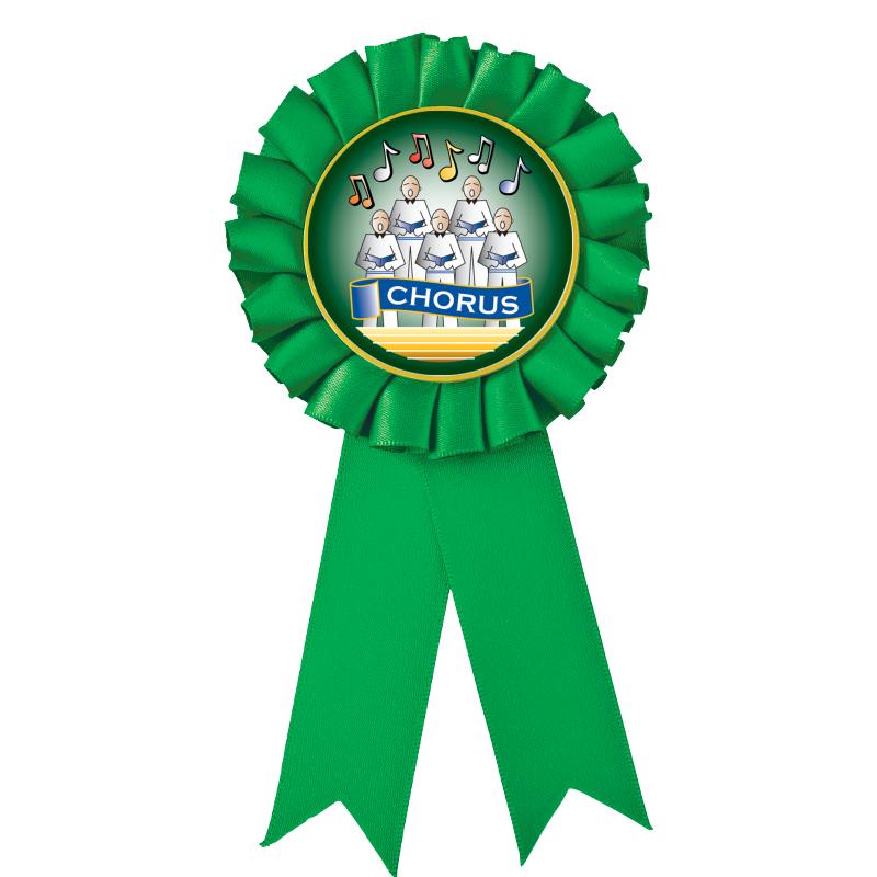 GREEN MYLAR ROSETTES