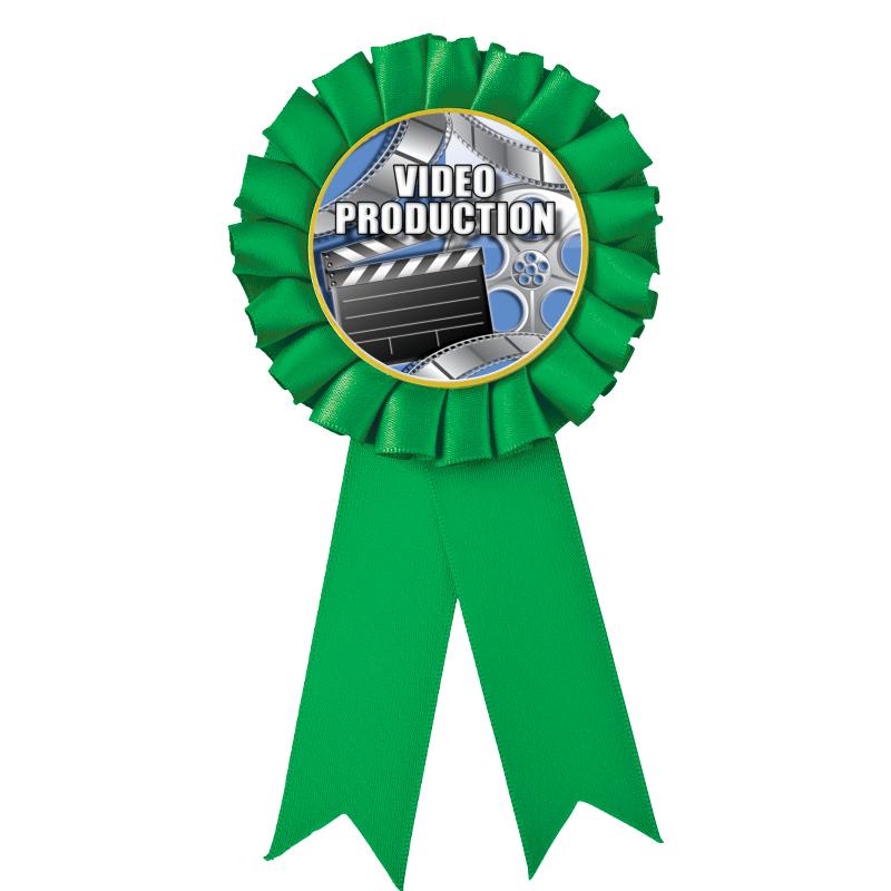 GREEN MYLAR ROSETTES