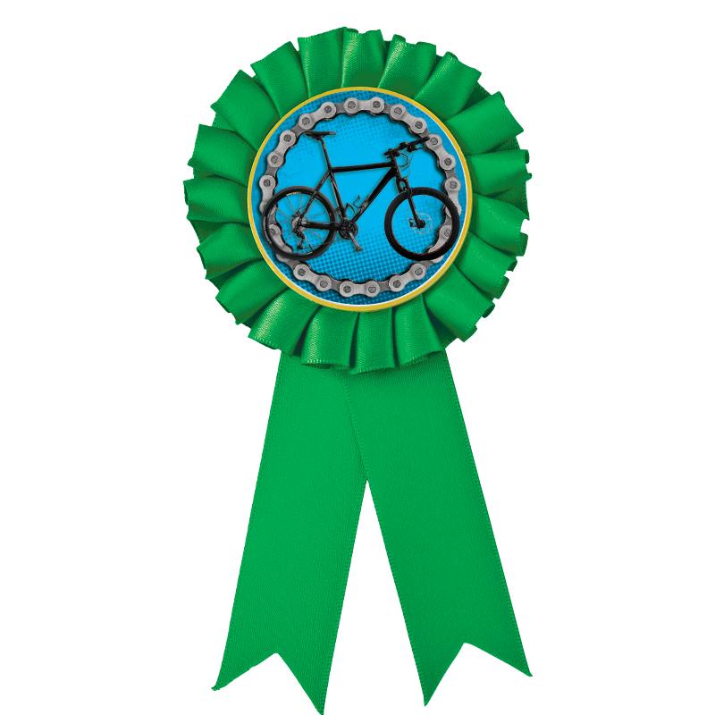 GREEN MYLAR ROSETTES