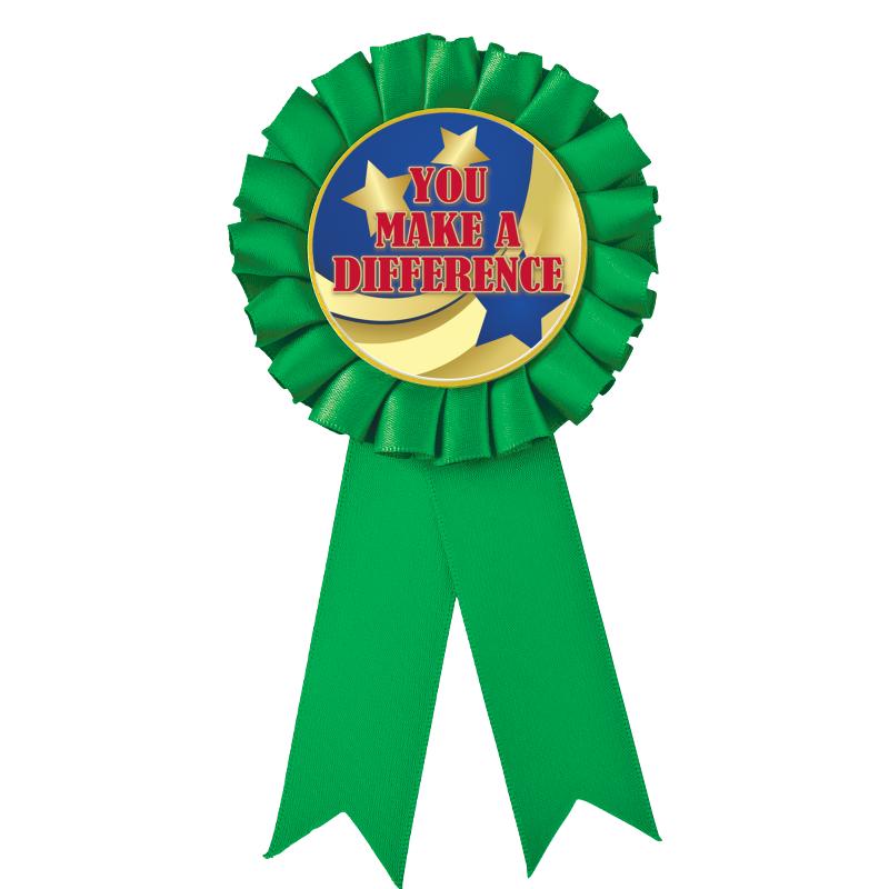 GREEN MYLAR ROSETTES