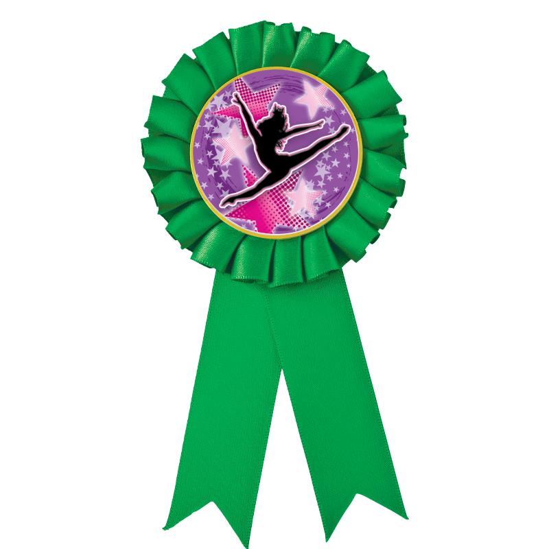 GREEN MYLAR ROSETTES