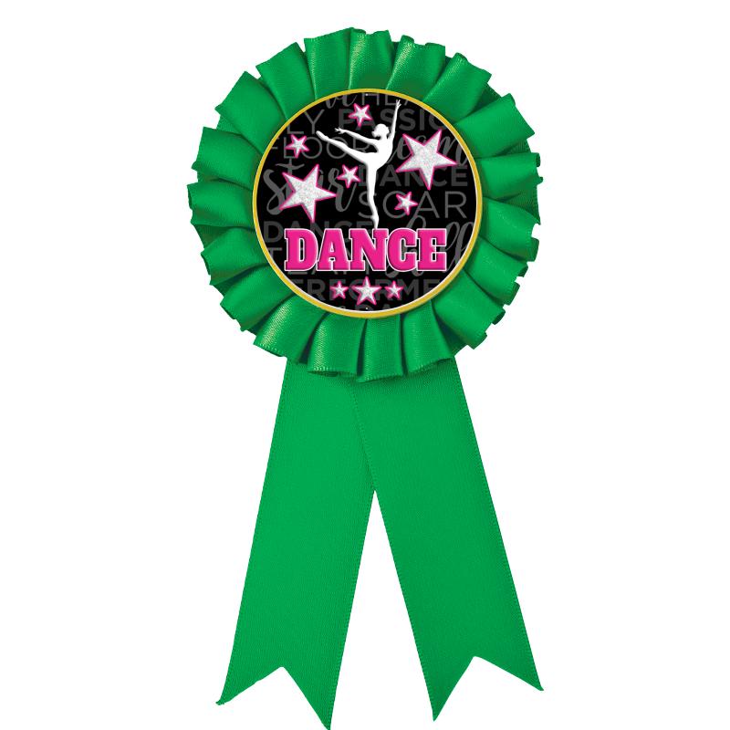 GREEN MYLAR ROSETTES