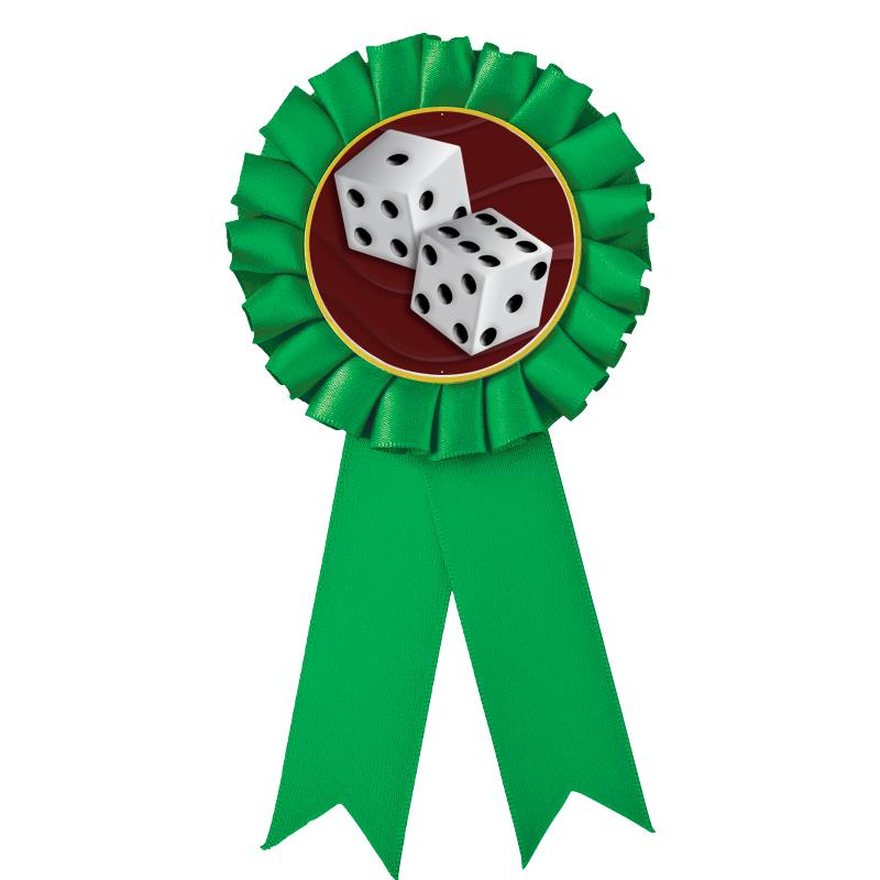 GREEN MYLAR ROSETTES