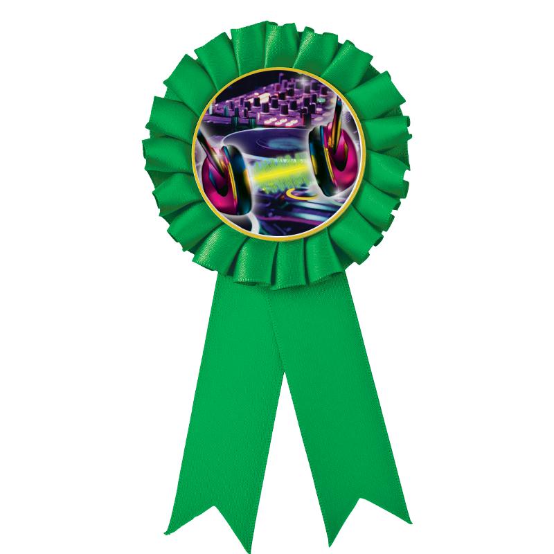 GREEN MYLAR ROSETTES
