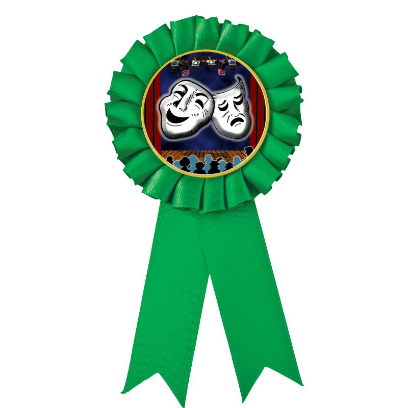 GREEN MYLAR ROSETTES