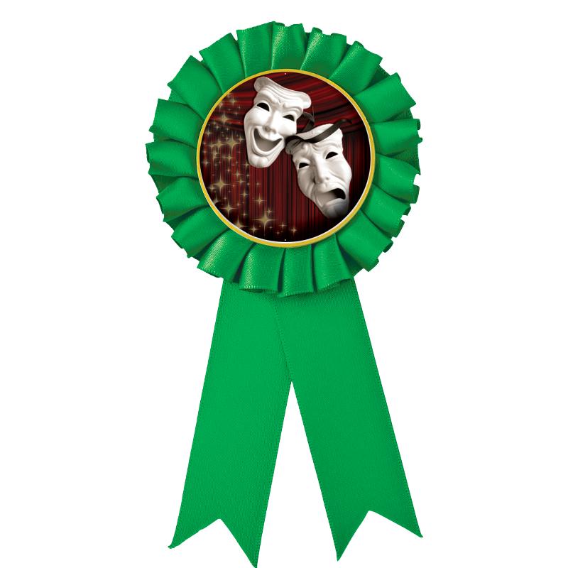 GREEN MYLAR ROSETTES