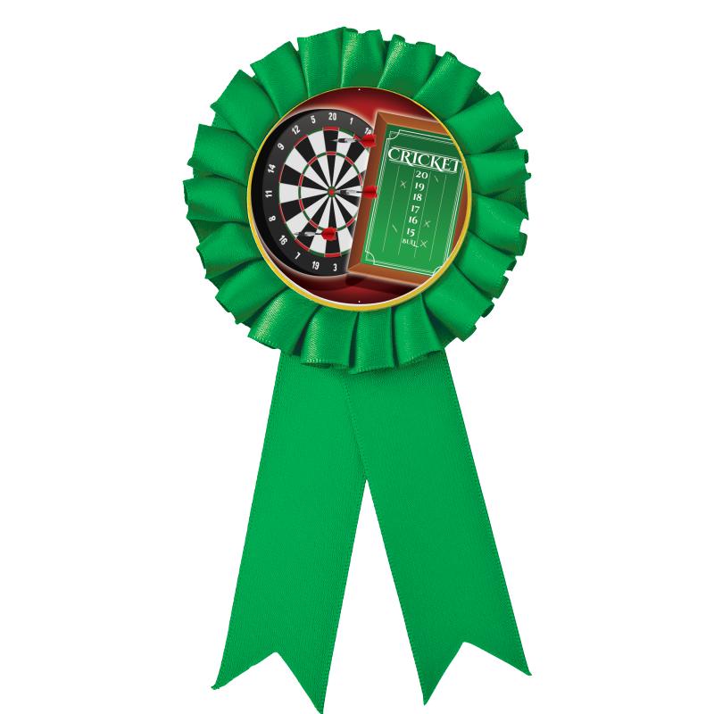 GREEN MYLAR ROSETTES