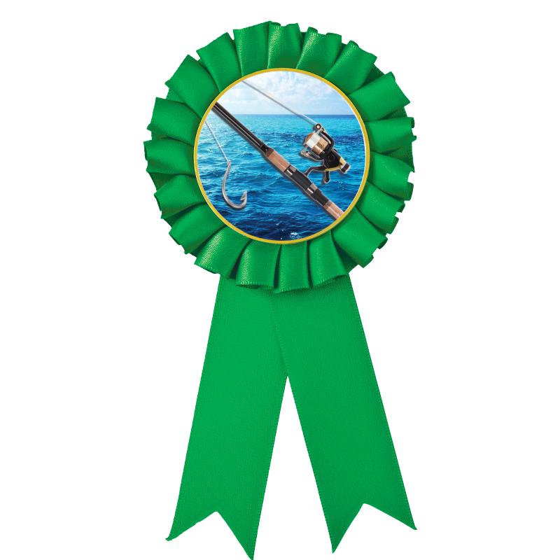 GREEN MYLAR ROSETTES