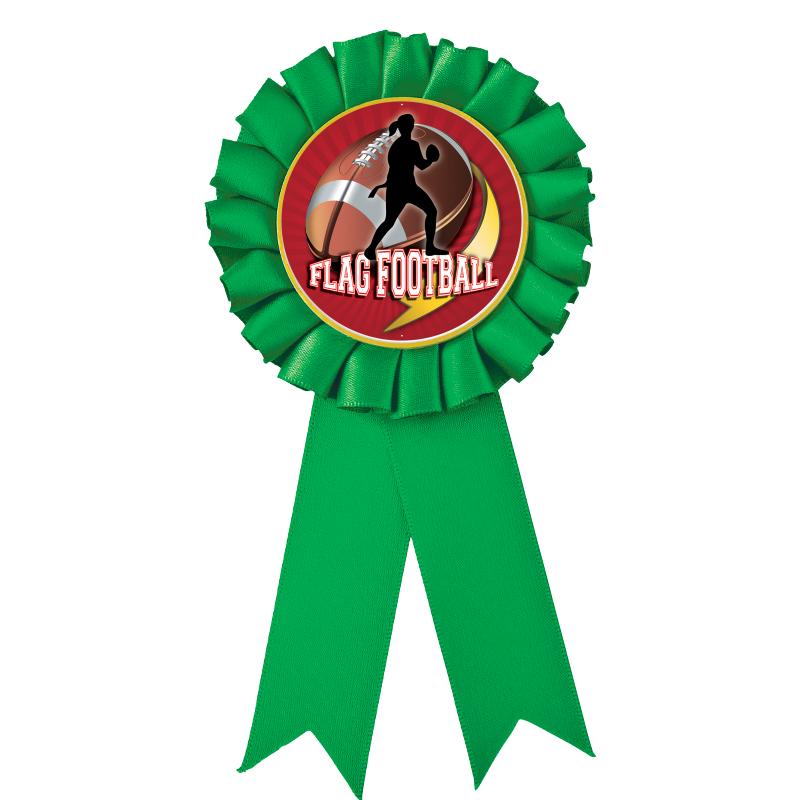 GREEN MYLAR ROSETTES