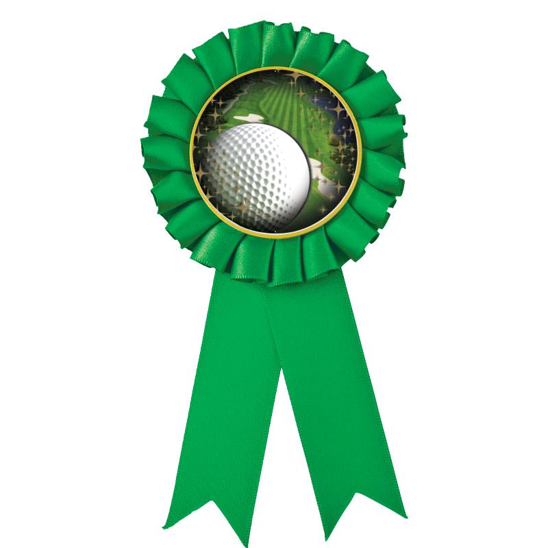 GREEN MYLAR ROSETTES
