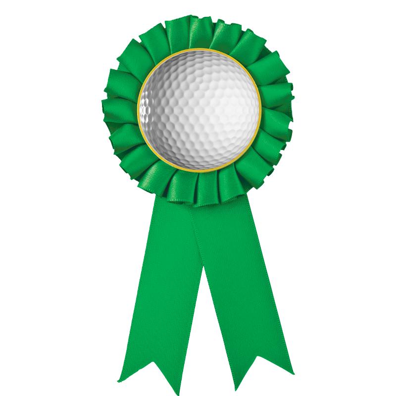 GREEN MYLAR ROSETTES