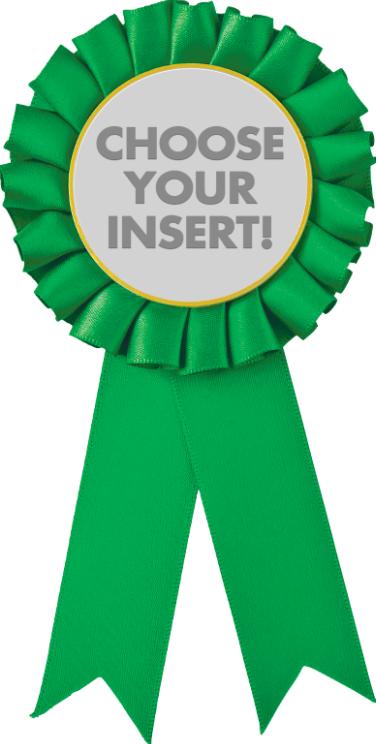 2 Light Green Awareness Ribbon Trophy Insert