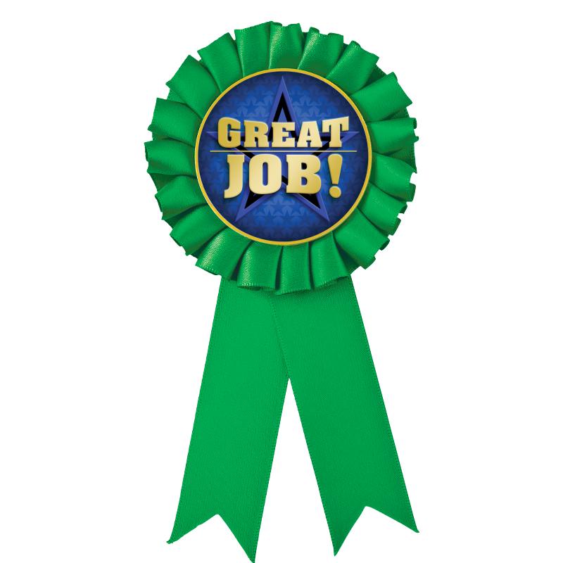 GREEN MYLAR ROSETTES