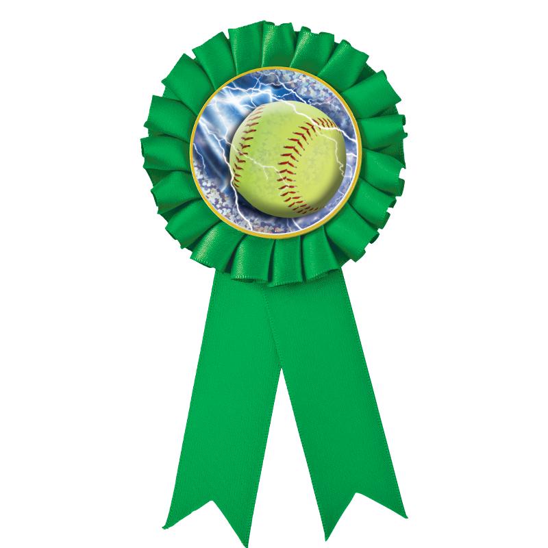 GREEN MYLAR ROSETTES