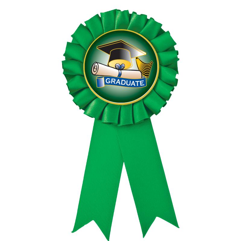 GREEN MYLAR ROSETTES