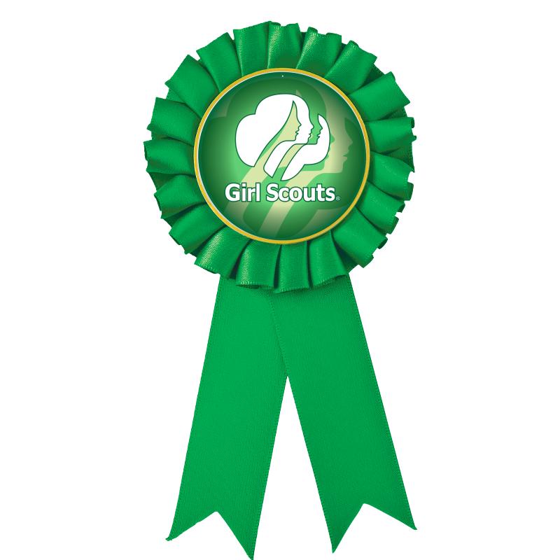 GREEN MYLAR ROSETTES