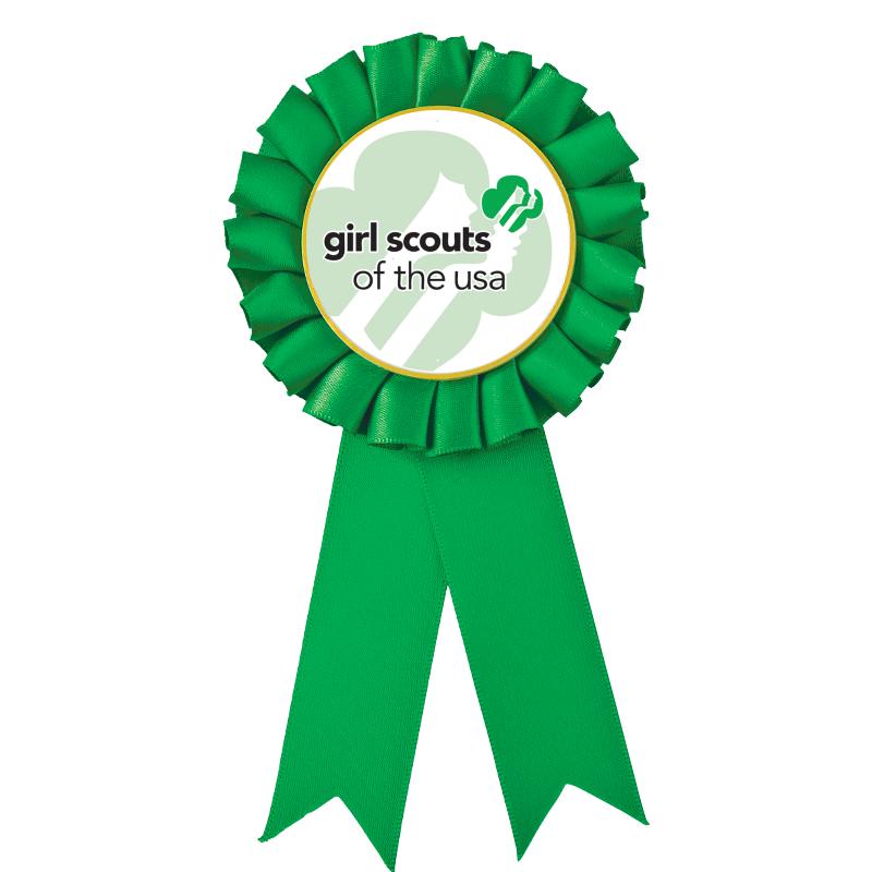 GREEN MYLAR ROSETTES