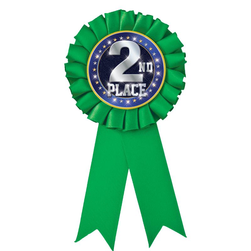 GREEN MYLAR ROSETTES