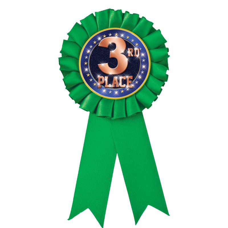 GREEN MYLAR ROSETTES