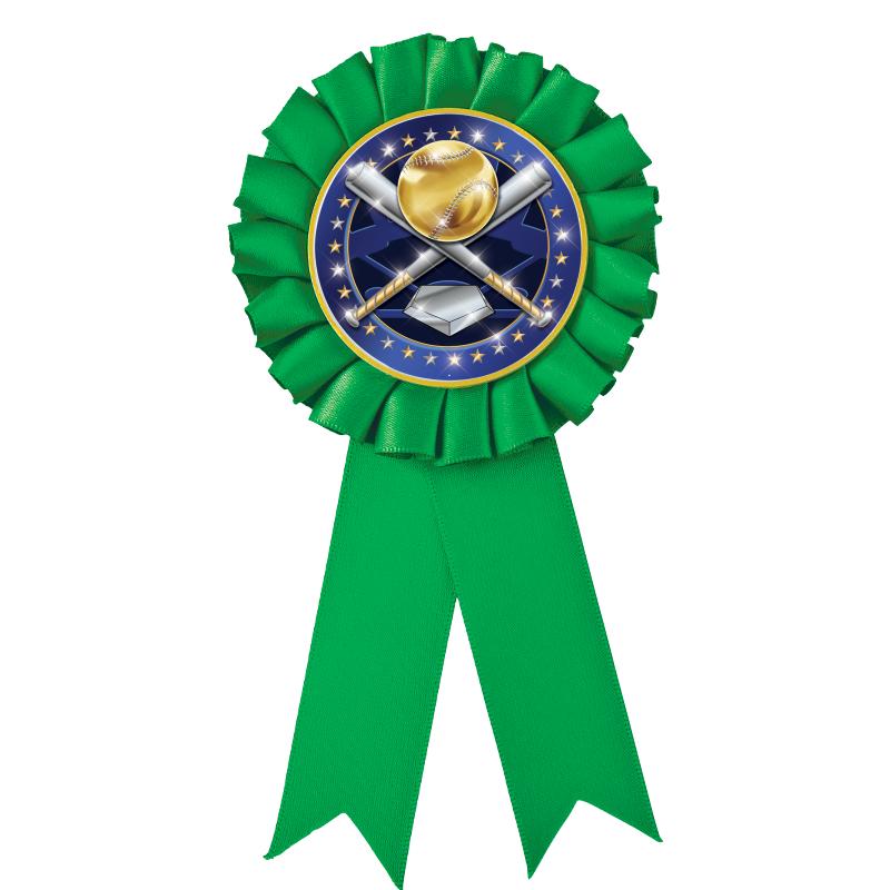 GREEN MYLAR ROSETTES