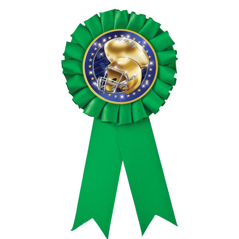 GREEN MYLAR ROSETTES