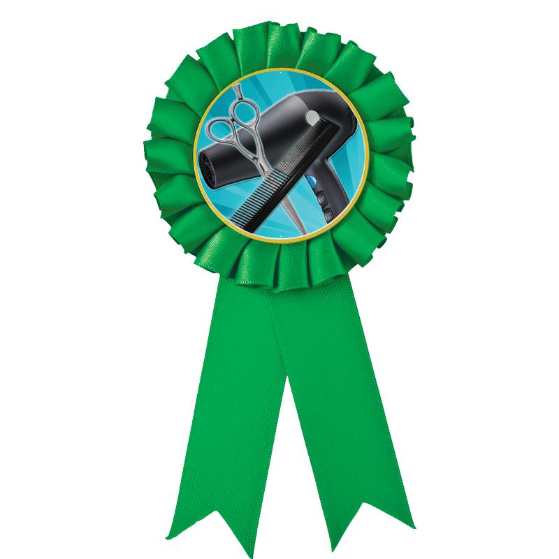 GREEN MYLAR ROSETTES