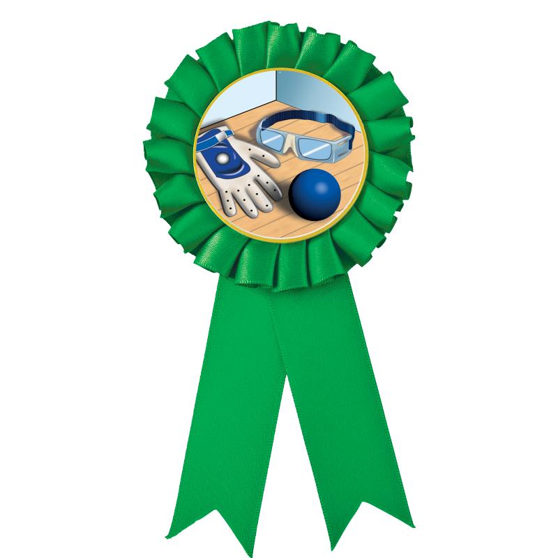 GREEN MYLAR ROSETTES