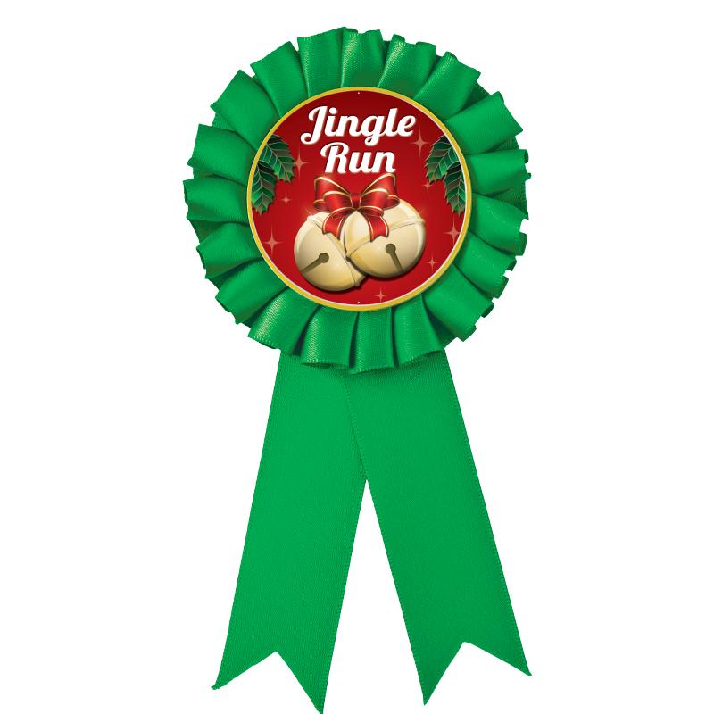 GREEN MYLAR ROSETTES