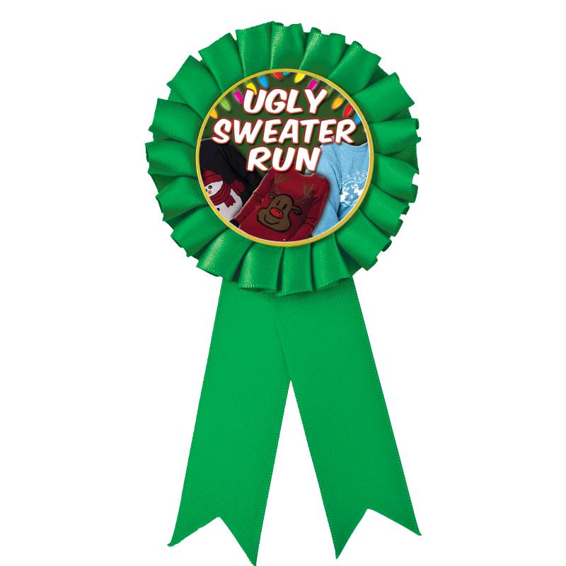 GREEN MYLAR ROSETTES