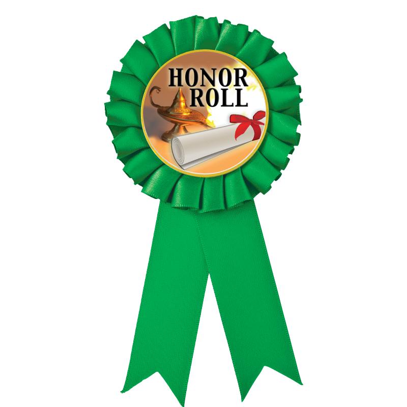 GREEN MYLAR ROSETTES