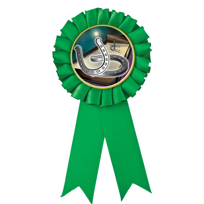 GREEN MYLAR ROSETTES