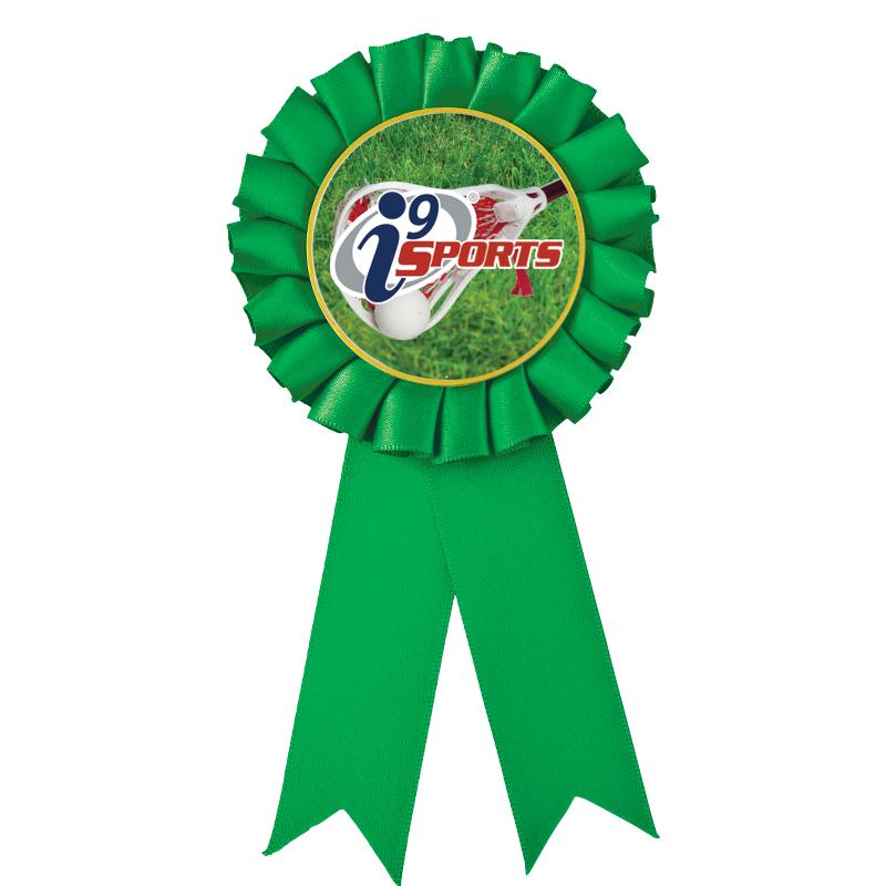 GREEN MYLAR ROSETTES