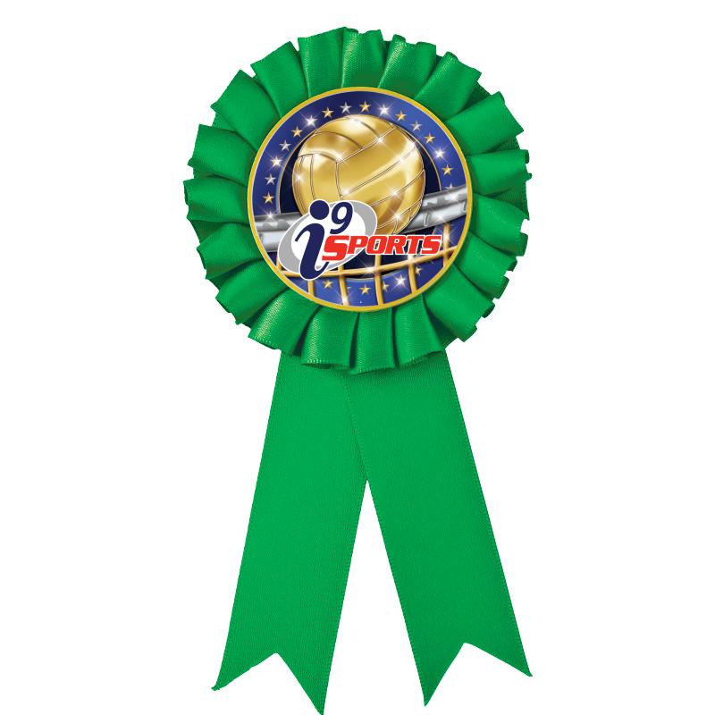 GREEN MYLAR ROSETTES