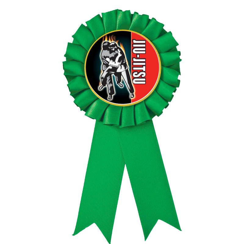 GREEN MYLAR ROSETTES