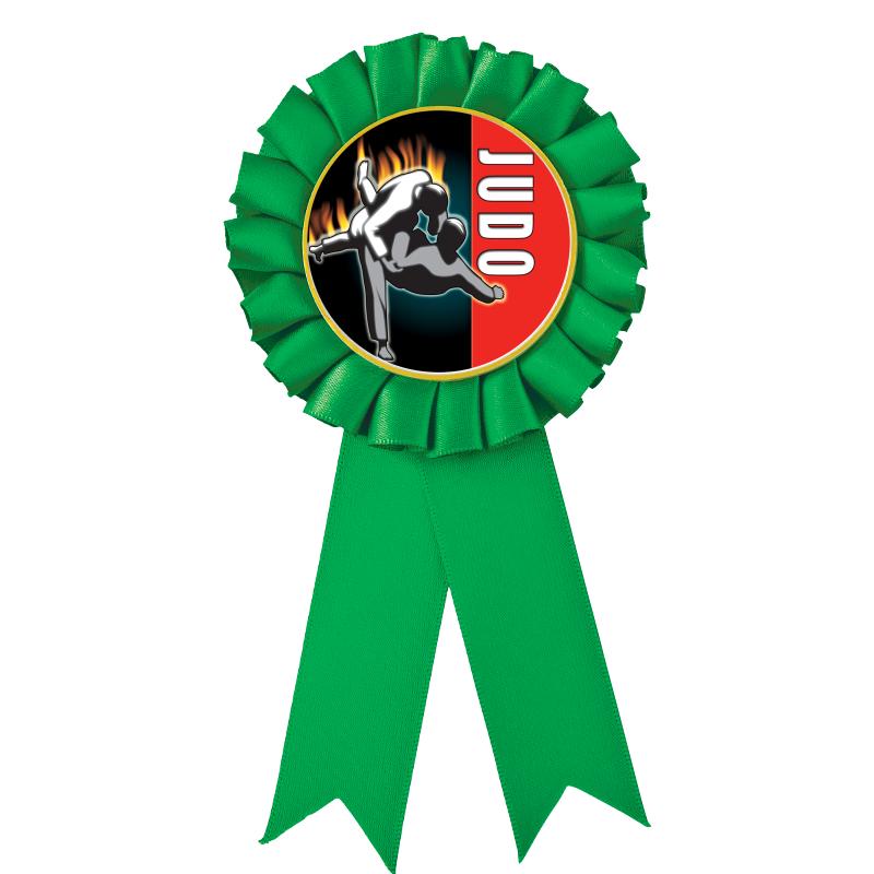 GREEN MYLAR ROSETTES