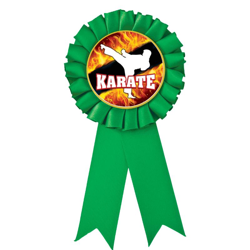 GREEN MYLAR ROSETTES