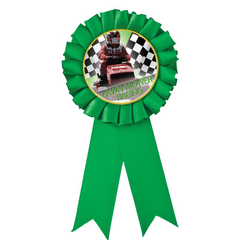 GREEN MYLAR ROSETTES