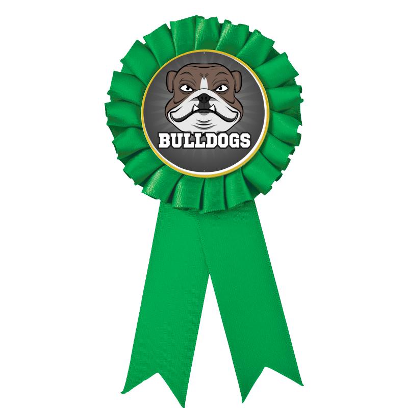 GREEN MYLAR ROSETTES