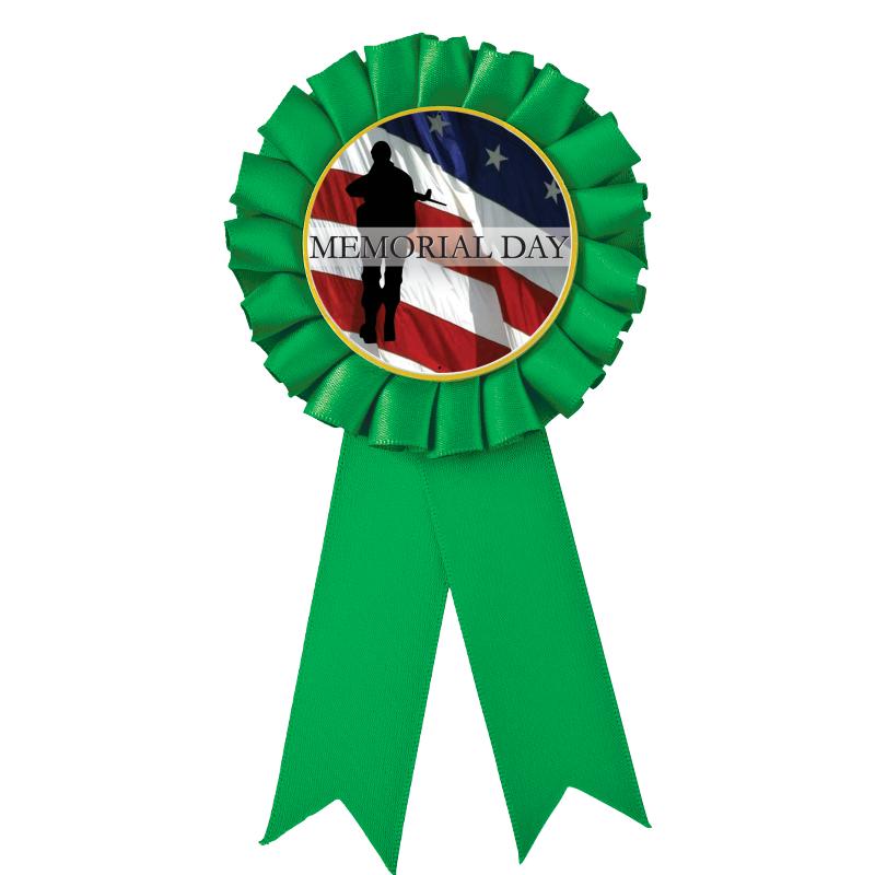 GREEN MYLAR ROSETTES