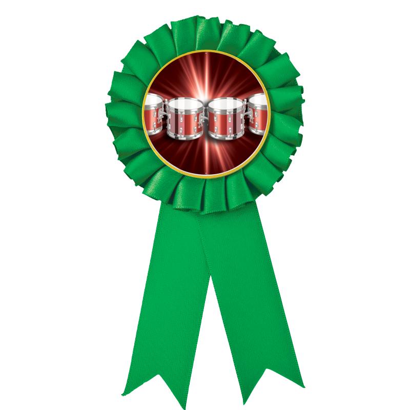 GREEN MYLAR ROSETTES