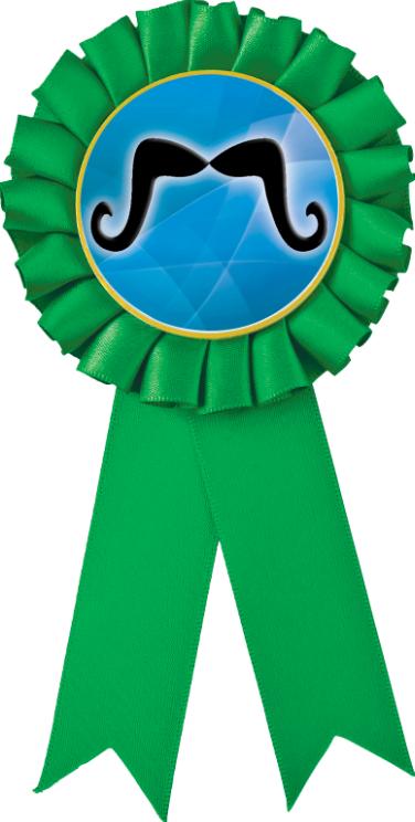Green Rosette Funny Ribbon